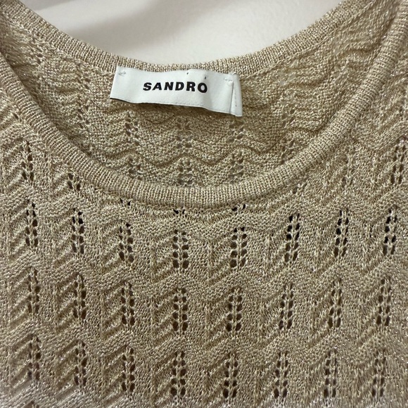 Sandro Beige Knit Top - Picture 2 of 4